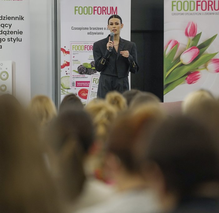Karolina Gruszecka podczas prelekcji na Food Forum